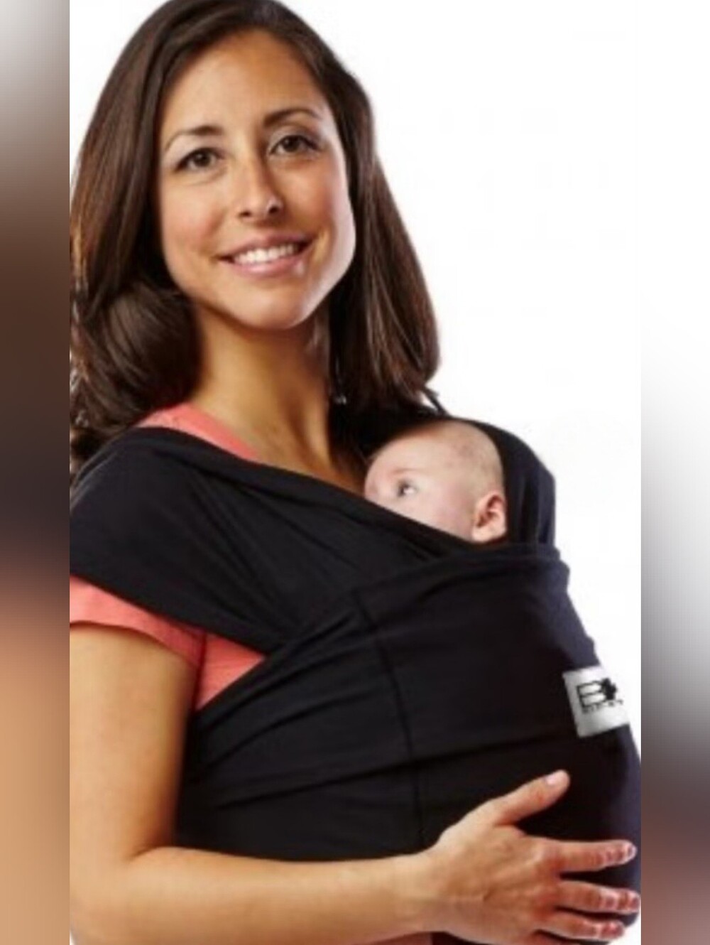 Baby K'Tan Black Cotton Wrap Sling Size Large Barely Used